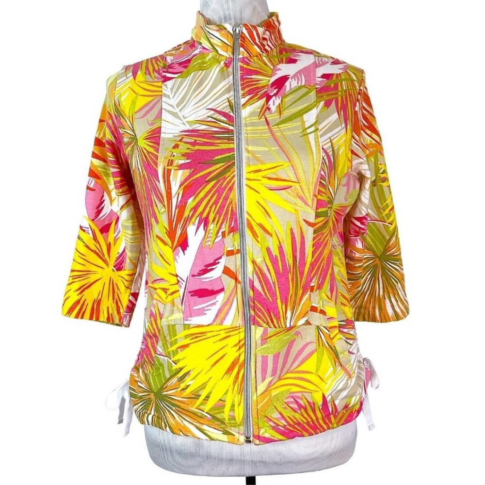 Onque Casual Tropical Print Petite Jacket